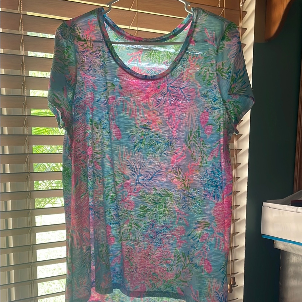 Floral Multicolor Sheer Women's Top